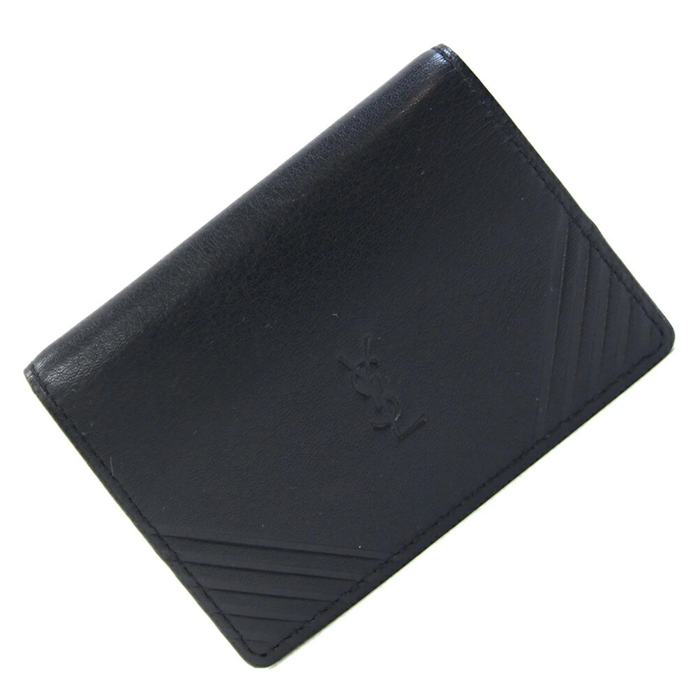 Saint Laurent Wallet/Coin Case, Black Leather, Mini Wallet, Compact YSL Old S... - Picture 1 of 7